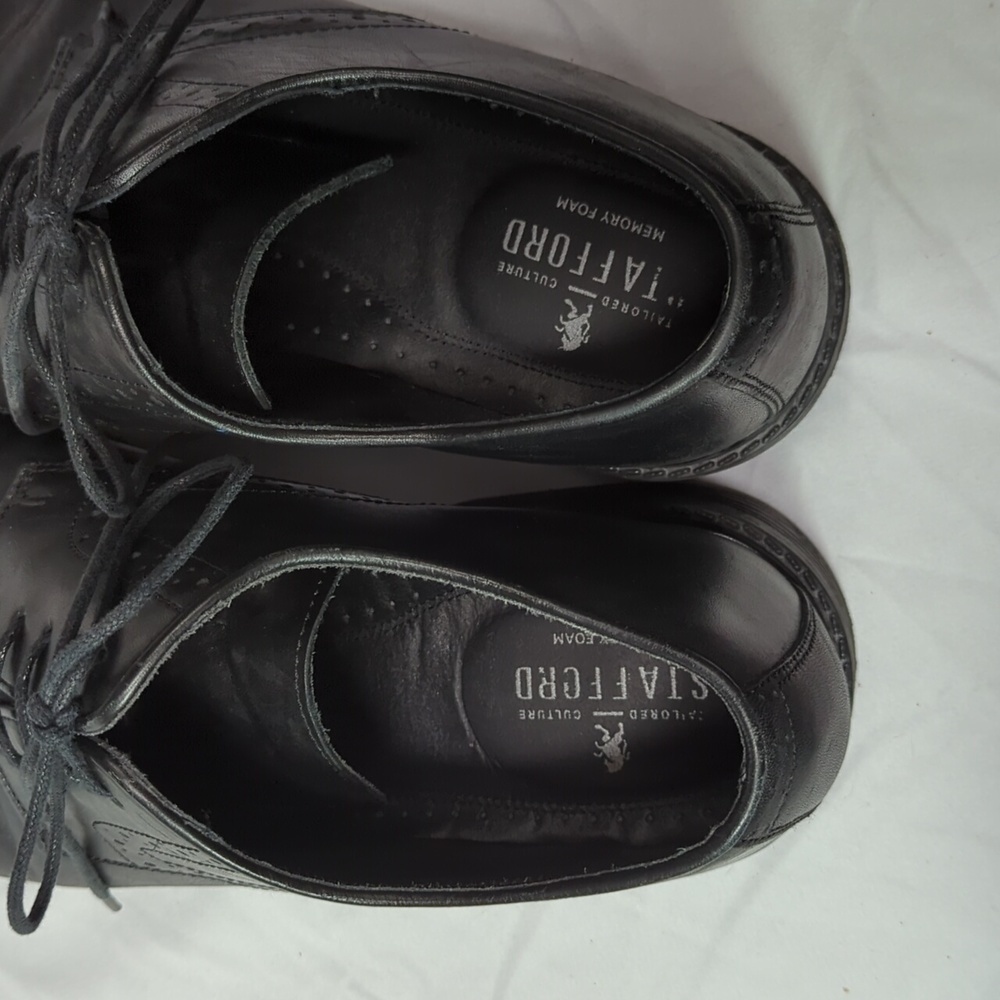Sz 13M Stafford Leather Dress Shoes with Memory Foam - Picture 5 of 8
